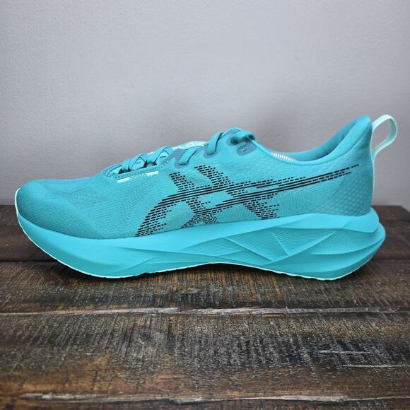 NEW ASICS Novablast 5 Mens Size 13 Running Shoes Wave Teal 1011b974 - Picture 6 of 13